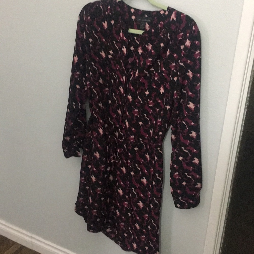 Purple splatter print dress